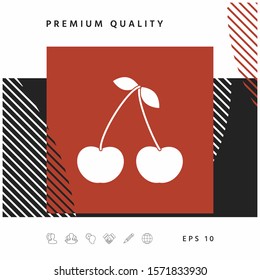 Cherry symbol icon. Graphic elements for your design