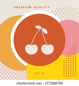 Cherry symbol icon. Graphic elements for your design