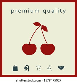 Cherry symbol icon. Graphic elements for your design