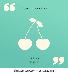 Cherry symbol icon. Graphic elements for your design