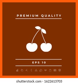 Cherry symbol icon. Graphic elements for your design