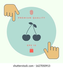 Cherry symbol icon. Graphic elements for your design