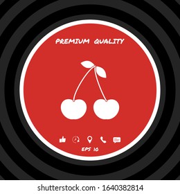 Cherry symbol icon. Graphic elements for your design
