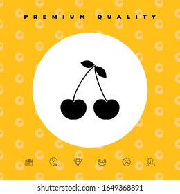 Cherry symbol icon. Graphic elements for your design