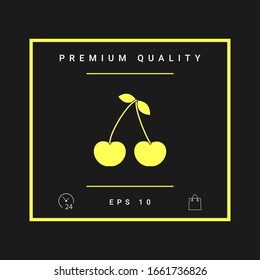 Cherry symbol icon. Graphic elements for your design