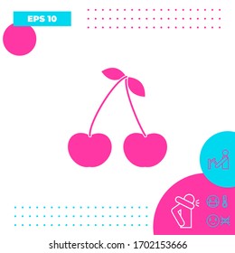 Cherry symbol icon. Graphic elements for your design
