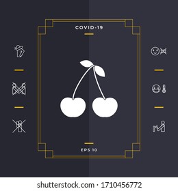 Cherry symbol icon. Graphic elements for your design