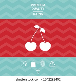 Cherry symbol icon. Graphic elements for your design