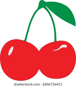 Cherry symbols vector icon for your web design.
