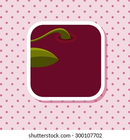 Cherry texture icon on a dot background.
