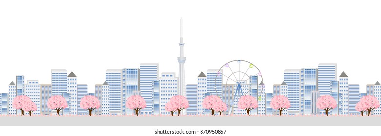 Cherry Tokyo Spring background