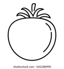 Cherry tomato icon. Outline cherry tomato vector icon for web design isolated on white background