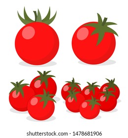 Cherry tomatoes icon. Vector illustration