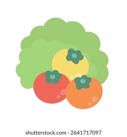 Cherry tomatoes and lettuce illustration material