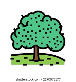 cherry tree color icon vector. cherry tree sign. isolated symbol illustration