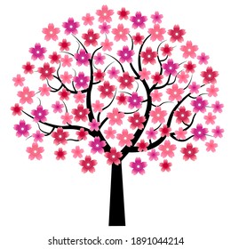 Cherry tree flower spring icon