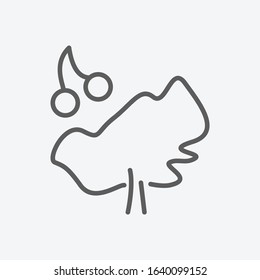 Cherry tree icon line symbol. Isolated vector illustration of icon sign concept for your web site mobile app logo UI design.