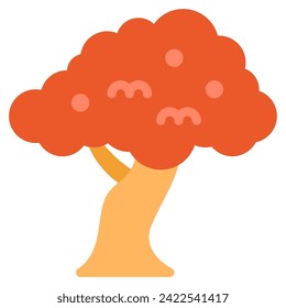 Icono de árbol de cerezo primavera, para uiux, web, aplicación, infografía, etc