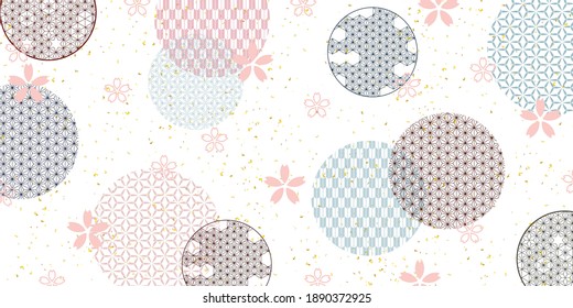 Cherry tree Japanese pattern spring background