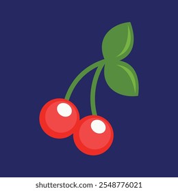 Símbolo de ícone de design de vetor de cereja