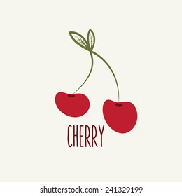 cherry vector design template