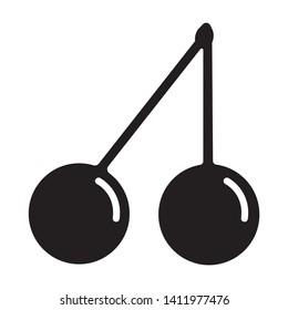 Cherry vector flat icon (fruit/ food)