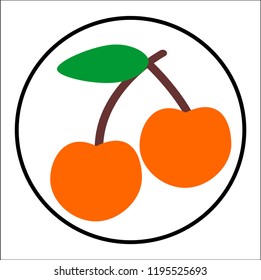 cherry vector icon
