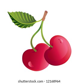 Cherry vector icon