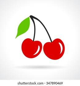 Cherry Vector Icon