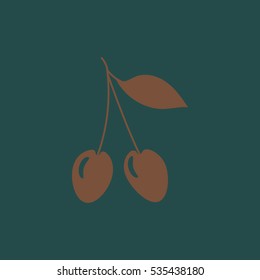 Cherry vector icon.

