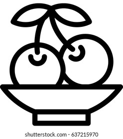 Cherry Vector Icon