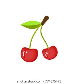Cherry vector icon 