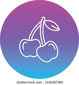 Cherry vector icon. Can be used for printing, mobile and web applications.