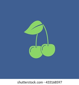Cherry - vector icon. Flat design style eps 10