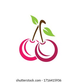 Cherry vector icon illustration design