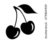 Cherry vector icon vector illustration isolated on white background