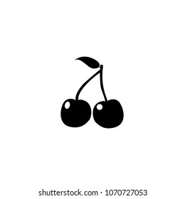 Cherry vector icon vector illustration isolated on white background