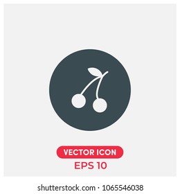 Cherry Vector Icon Illustration For Web And Mobile App.Ui/Ux
