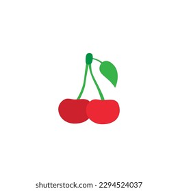 Cherry vector icon on a white background