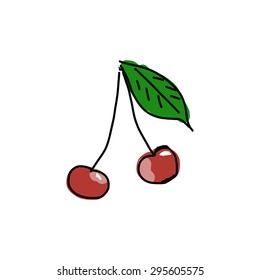 Cherry, vector illustration