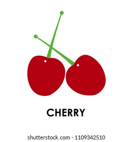 cherry vector illustration for childs education