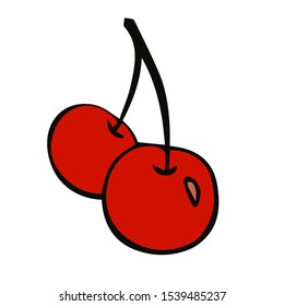 
cherry vector illustration, isolated drawing