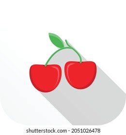 ilustración de cerezo Vector en un fondo transparente. Símbolos de calidad premium. Icono de color plano de línea vectorial para el concepto y el diseño gráfico.