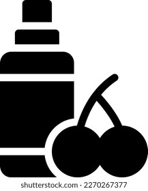 cherry Vector illustration on a transparent background. Premium quality symmbols. Glyphs vector icons for concept and graphic design. 