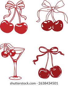 Cherry vector illustration, for t-shirt graphic.