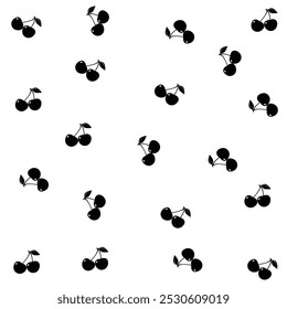 Vetor de cereja sobre fundo branco. Ícone de fruta cereja.