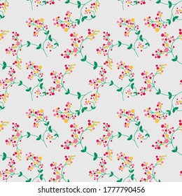 Cherry vector seamless pattern for bed cover,textile, cushion cover, phone case, home decor,fabric,home furnishings, wallpaper, curtain, tiles etc. 