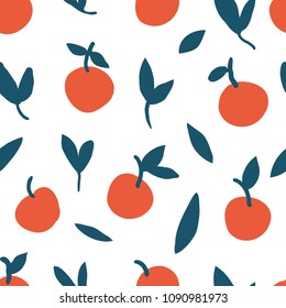 Cherry vector seamless pattern. Endless texture for kitchen wallpaper, textile, fabric, paper.Food background. Flat berries on white. Vegan, farm, natural