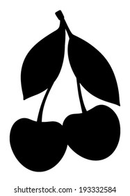 Cherry, Vector Silhouette