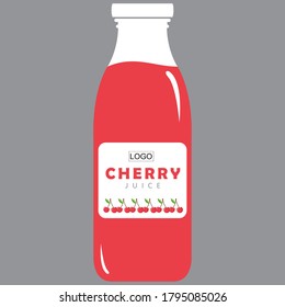  cherry_juice Label design is a piece of paper,plastic film,cloth,metal or other material affixed to a container or product.
